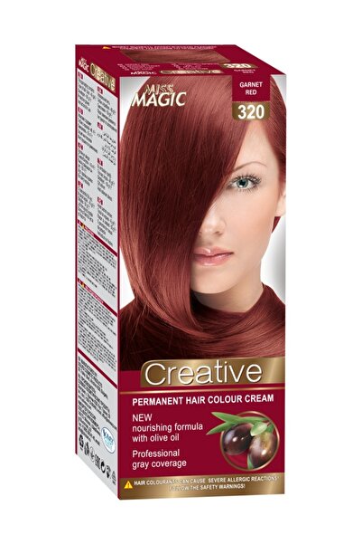 Miss Magic Vopsea de par permanenta nr 320, Rosu Granat, 90g, Creative