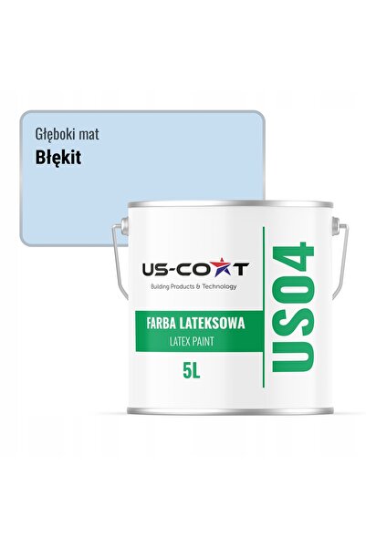 NO BRAND Vopsea latex pentru pereți, culoare albastru cer H0169, 5L, mat inte...
