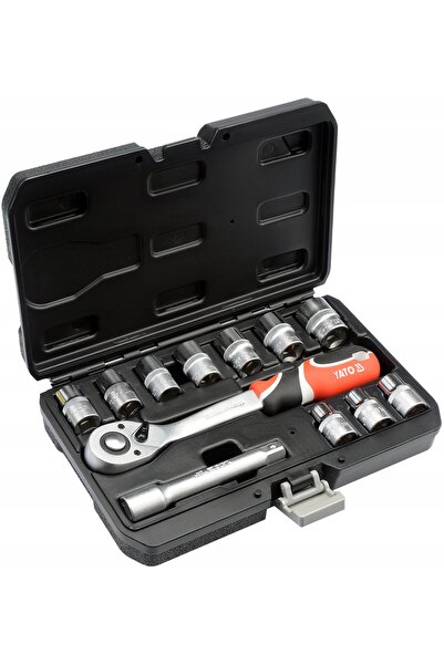 yato Set de scule 1/2 " 12 piese, chei tubulare, biți tubulari YT-38671