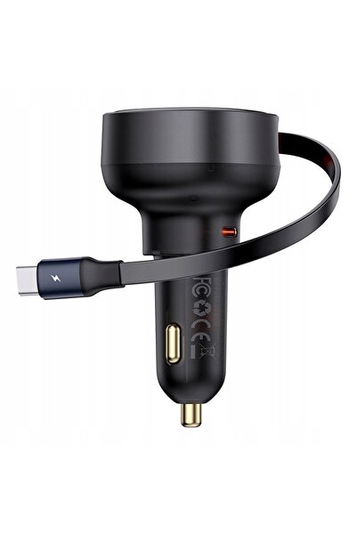 Baseus Încărcător auto retractabil Pro 60W Negru