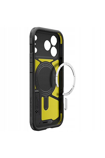 Spigen Husă pentru iPhone 17 Pro, capac spate cu protecție pentru butonul Mag...
