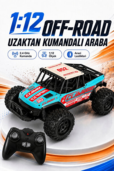 Toyaş 1:12 Ölçek 2.4 GHz Uzaktan Kumandalı Off-Road Arazi Arabası 35 cm 7.4V ...