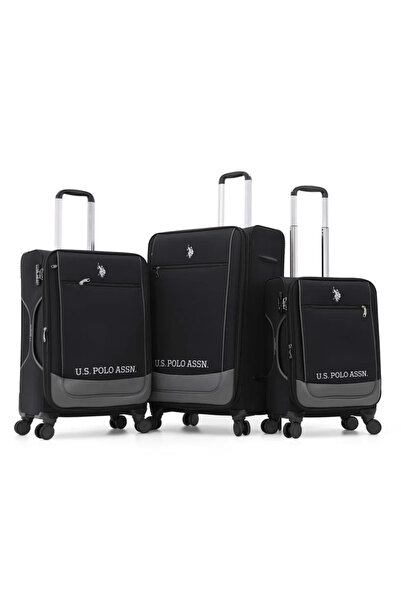 U.S. Polo Assn. 3-Piece Softshell Luggage Set | 20" 24" 28" Spinner Suitcases...