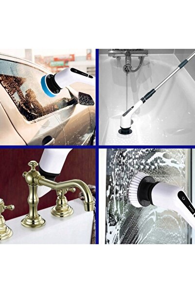 NO BRAND TURBOMOP 9W1 kit mop electric rotativ fără fir cu perie
