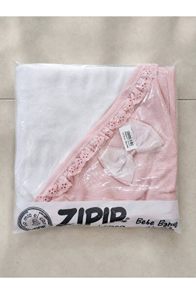 Uğur bebe ZIPIR 80 سم × 85 سم منشفة استحمام للأطفال بغطاء للرأس 80% قطن ناعمة...
