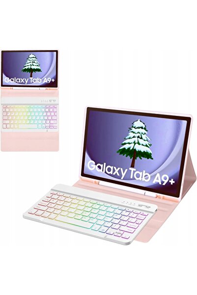 NO BRAND Husă cu tastatură RGB pentru Galaxy Tab A9+ X210/X215/X216