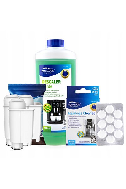 Aqualogis Tablete + Detartrant 250ml + 3x Filtru Pentru Aparat de Cafea Gaggi...