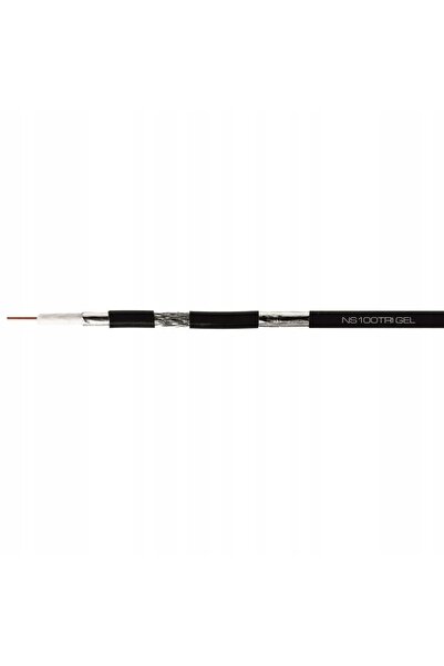 NO BRAND Cablu Antenă RG-6 Tri-shield Ecranat cu Gel 100m Coaxial Cupru Polie...