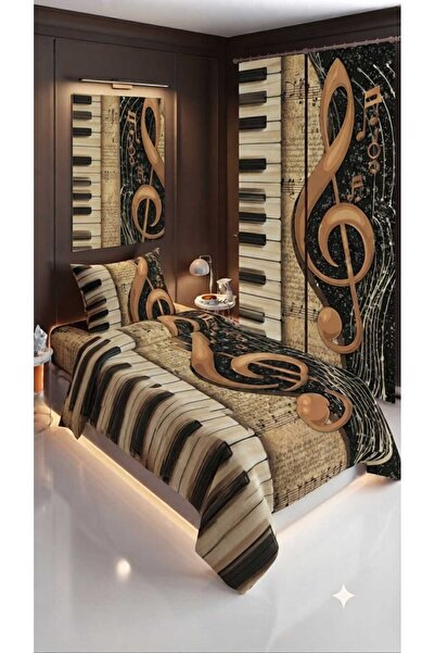 Elmas Dizayn 280*240 Cm. Special Design Single Bedding Room Set with Backgrou...