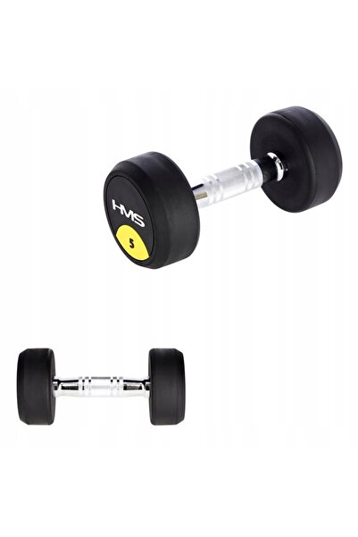 HMS Halteră fixă acoperită cu cauciuc de 5 kg pentru exerciții acasă