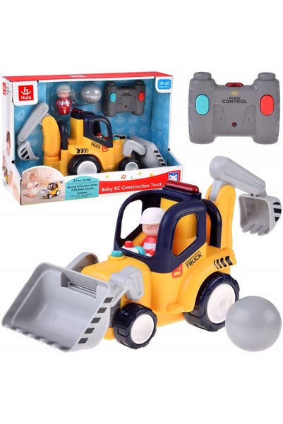 Jokomisiada Vehicul de construcții cu telecomandă BULLDOZER-EXCAVATOR Sunet +...