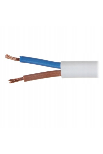 NO BRAND Cablu OMY 2x1.5 rotund, alb, cablu OMY 2x1.5mm² 100m