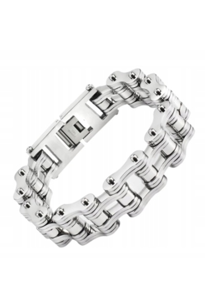 NO BRAND Brățară bărbătească tip lanț de motocicletă 18MM 19CM + Cutie