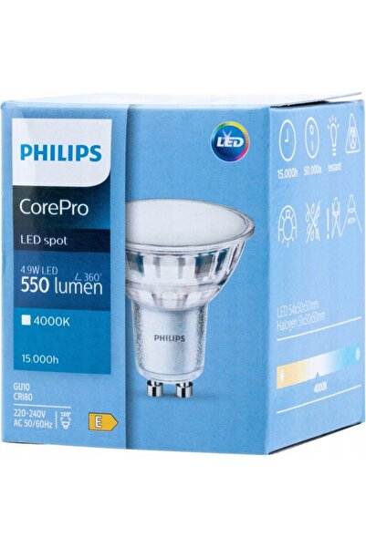 Philips Set de becuri LED premium GU10 10x 4,9W 550lm 3000K