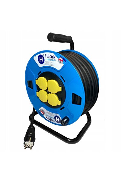 NO BRAND Cablu prelungitor electric din cauciuc H07RN-F 3x2,5 pe tambur 45m
