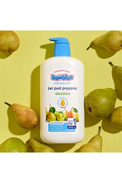 Bambino 3 x Rodzina Gel de duș cu parfum de pară, 1000 ml