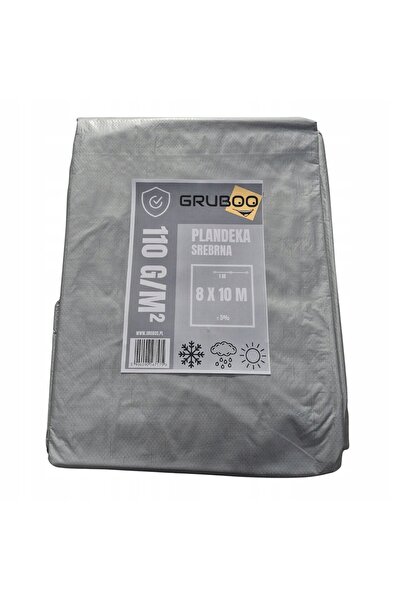 NO BRAND PLANDEKA PRELATA REZISTENTĂ ȘI GROASĂ 8X10M ARGINTIE, HABĂ DE PROTEC...