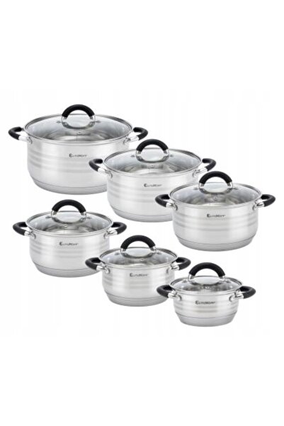 Elitehoff SET COMPLET DE OALE 12EL. Oțel, Inducție, Gaz, 6 piese