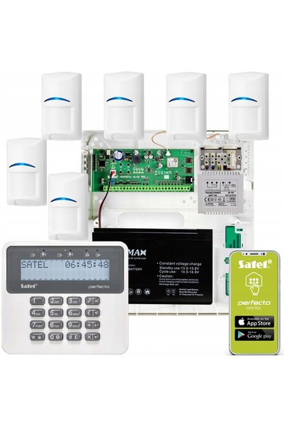 SATEL PERFECTA 16 LTE Kit de alarmă SMS Aplicație mobilă 6x BOSH
