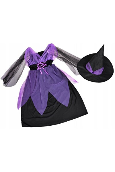 Jokomisiada Rochie + Pălărie Costum de deghizare pentru Vrăjitor/Vrăjitoare Z...