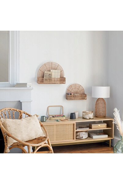 Atmosphera Set de 2 rafturi de baie montate pe perete, stil BOHO