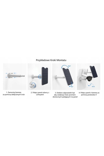 ReoLink Panou fotovoltaic pentru camere de supraveghere 2,58W IP65 USB-C Alb