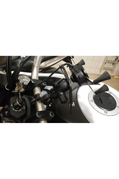 NO BRAND SUPORT DE MOTOCICLETĂ ÎN FORMĂ DE X PENTRU TELEFON CU OGLINDĂ ON/OFF