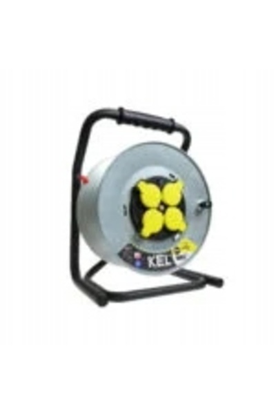 NO BRAND PLASTROL Tambur metalic HEAVY LINE cu 4 prize cu împământare, cablu ...