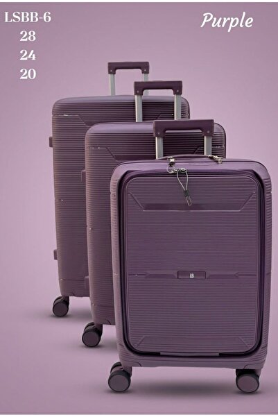 Generic 3-Piece Hardside Lightweight PP Luggage Set with 360° Spinner Wheels
