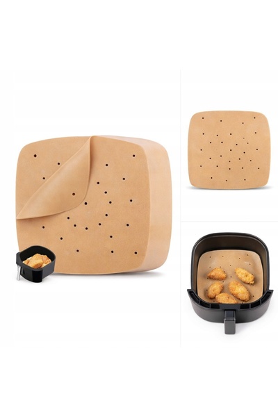 Azaris Hârtie de copt 18 cm pentru friteuză cu aer cald și cuptor 220°C 100 b...