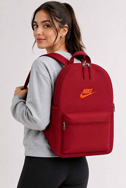 Nike Unisex Kırmızı Sırt Çantası Günlük Okul Spor Çantası 30x48x15 cm