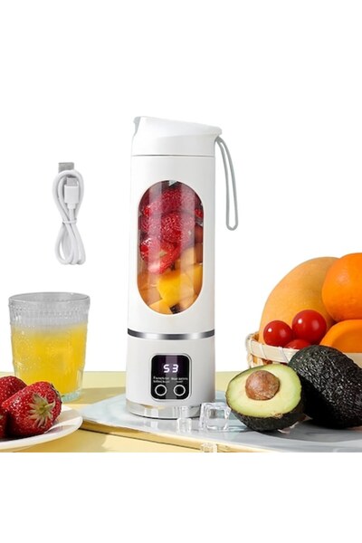 SINBINTA Mini blender electric portabil, 450ml, cu mâner din silicon, 3 vitez...