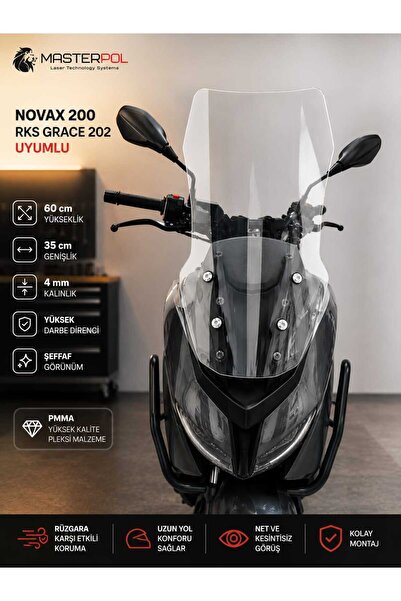 MASTERPOL Kuba Novax 200 - RKS grace202 uyumlu Ön Cam 2023-2026 Model 60 cm Ş...
