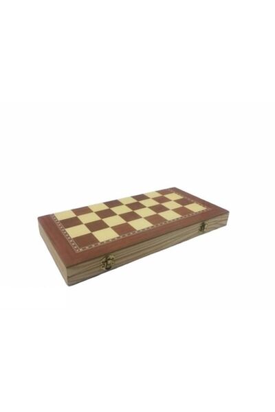 OEM Joc 3 în 1, Șah, Table, 38x38x2,7 cm, Lemn