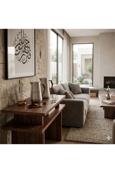Royal طقم ترامس 1لتر و 0.6 ملي.; لون الفضي على خشبي حافظ للحراره من 8-12 ساعه...