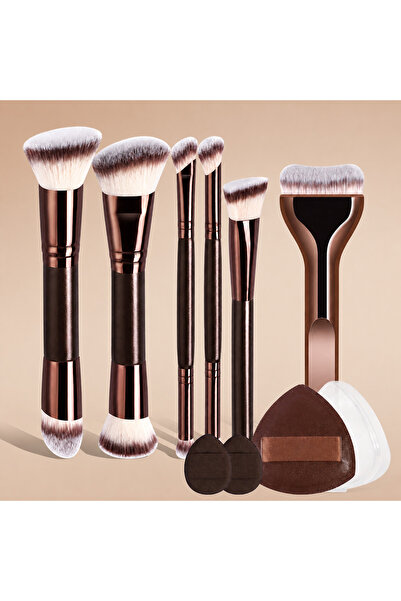 Choice 10 Pcs 10Pcs Makeup Brush Set with Powder Puff, Soft Foundation, Blush...