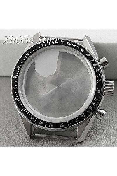 Choice3 Black Bezel A Black Bezel 39.7mm Watch Case Moonswatch Metal Case Chr...