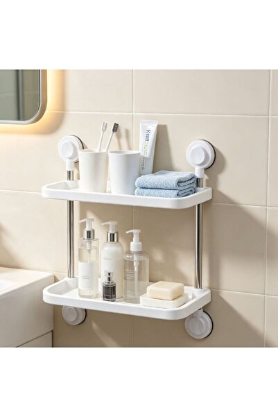 idei Raft dublu pentru baie cu ventuze vacuum puternice, montaj fără găurire,...