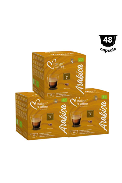Italian Coffee 48 κάψουλες 100% Αράμπικα – Συμβατές με Dolce Gusto – 3 x 16 κ...