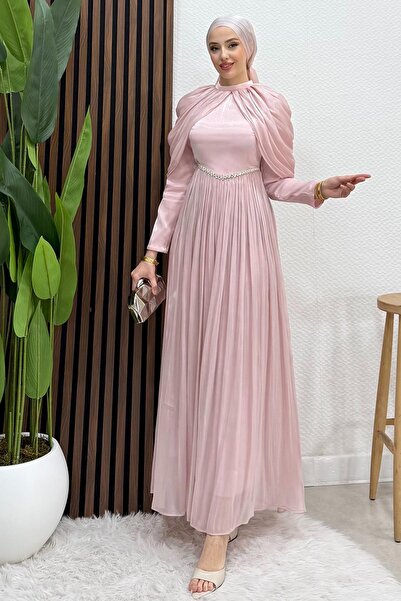 Lamia Giyim Calina Yoryo Abiye Soft Pembe