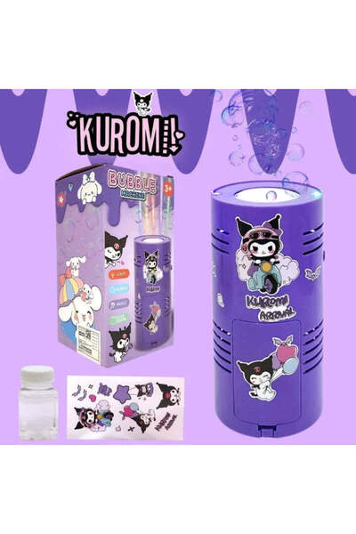 kuromi Electric Bubble Machine Toy with Light and Sound for Kids, Purple