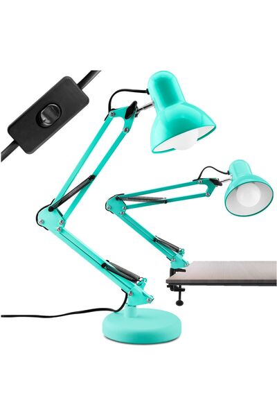Lumiled E27 TOBI Mint Lampă de birou pentru desen tehnic + Suport de masă