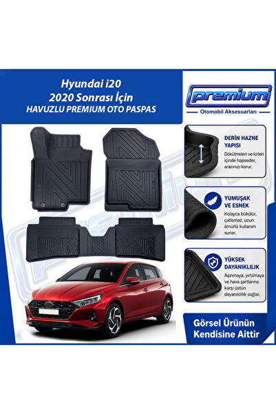 Premium Hyundai i20 Paspas Araca Özel 2020 Ve Sonrası Derin Havuzlu Oto Paspas