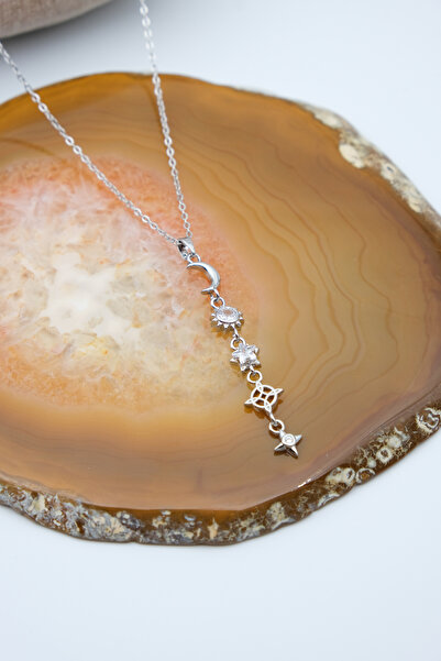 Serenite Collection Milky Silver Color Zircon Necklace