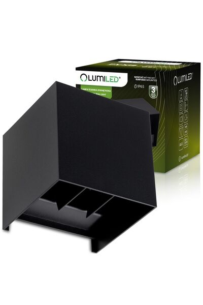 Lumiled Lampă de perete de exterior G9 LED, reglabilă sus-jos, negru, PYXIS