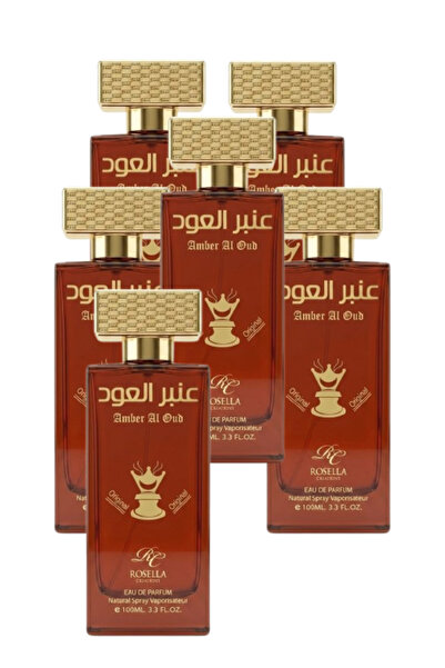 ROSELLA 6 Pieces Amber Al Oud Perfume 100ML