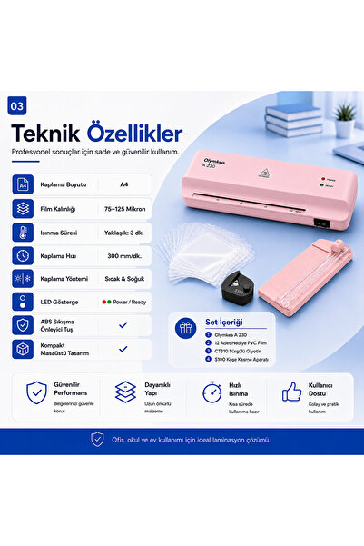 Olymkea A230s 4in1set Laminasyon Makinesi ( A4 )