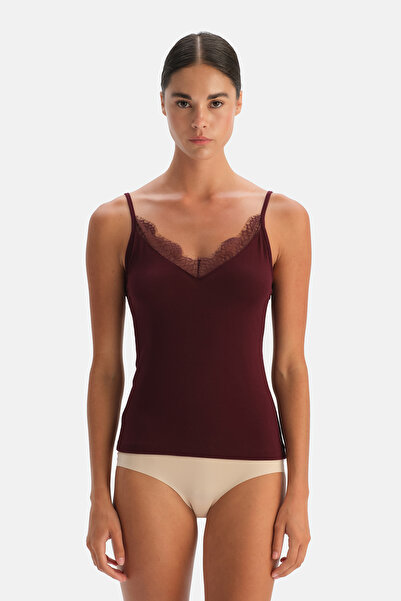 Dagi 5026Kc Modal Cashmere Lace Detail Tank Top