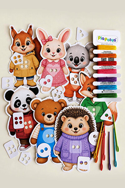 piapolya Buttoned Animals |   Finger Development |   Activity |   2 Plastic N...