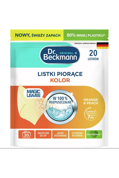 Dr. Beckman Șervețele Detergent de Rufe Dr. Beckmann Magic Leaves Color – Ora...